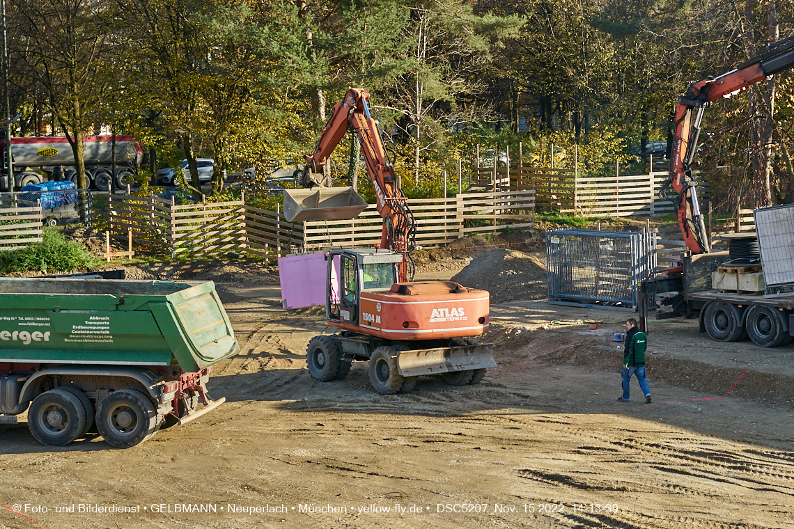 15.11.2022 - Baustelle an der Quiddestraße Haus für Kinder in Neuperlach
